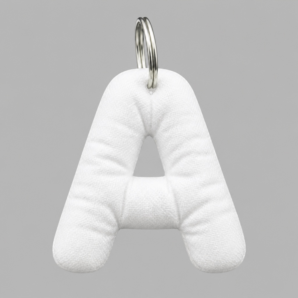 3D Puffy Letter Keychain
