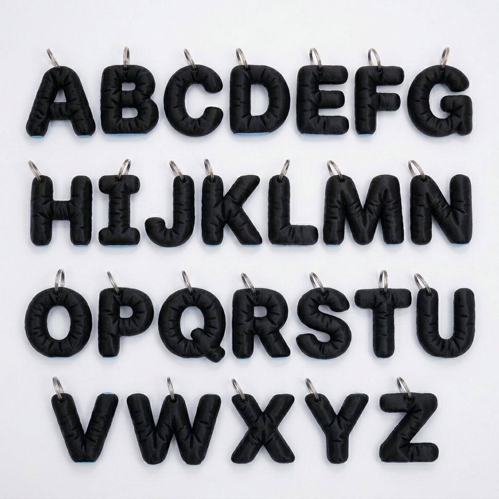 3D Puffy Letter Keychain