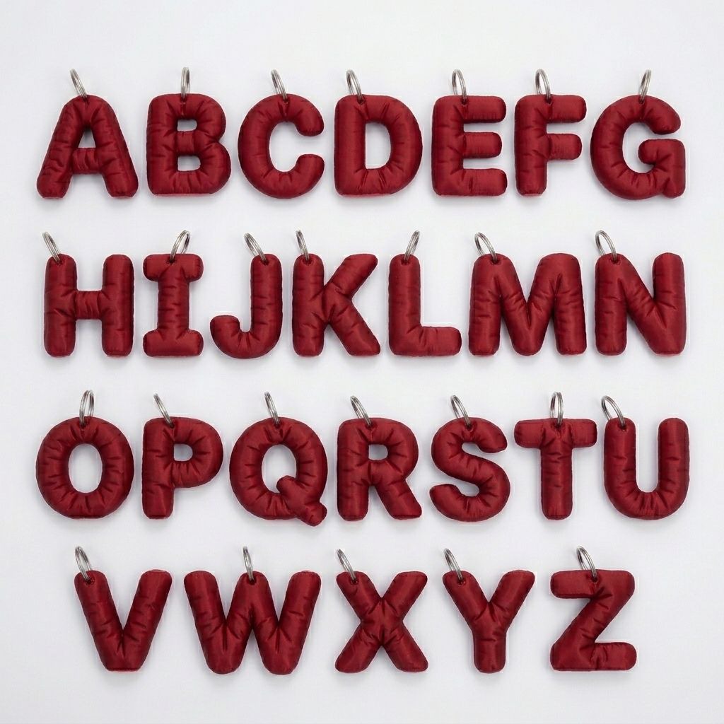 3D Puffy Letter Keychain