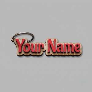 Personalised Wooden Keychain