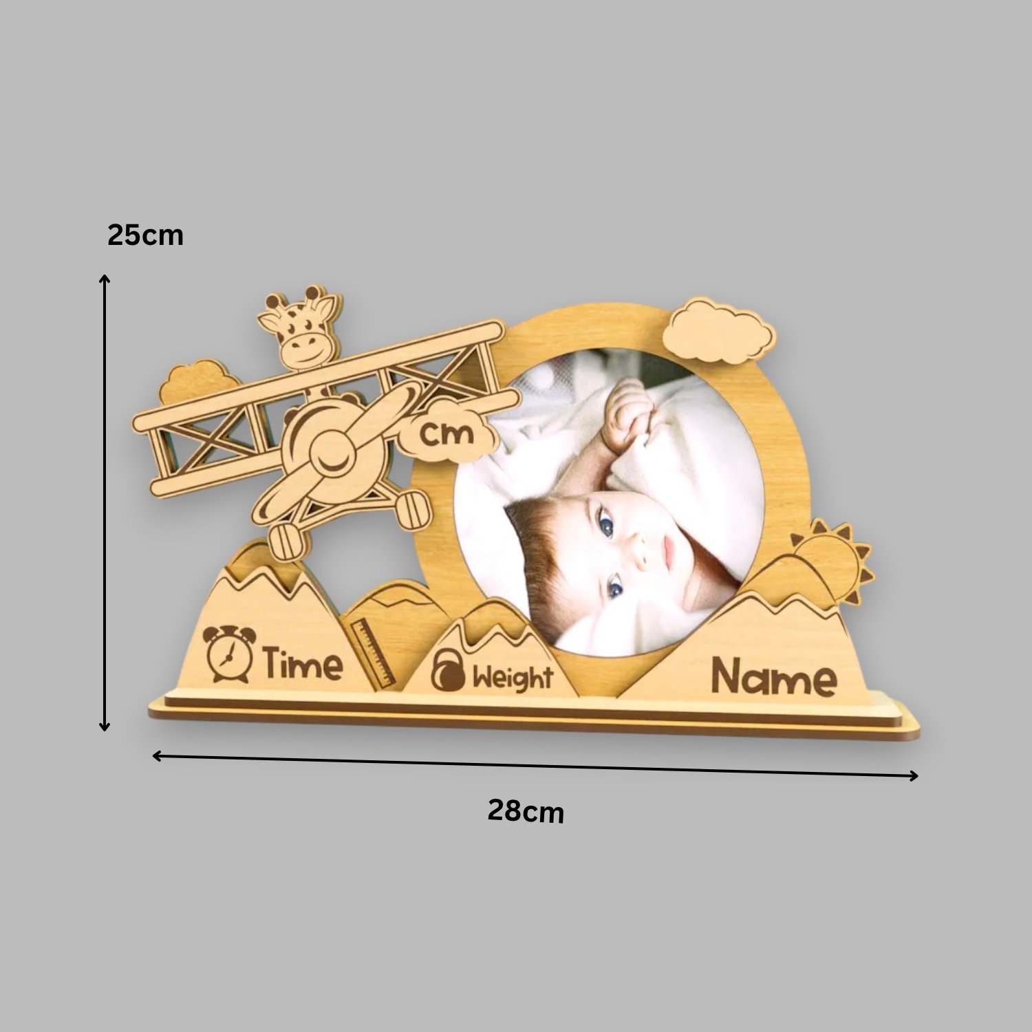 Personalised Baby Birth Record Frame